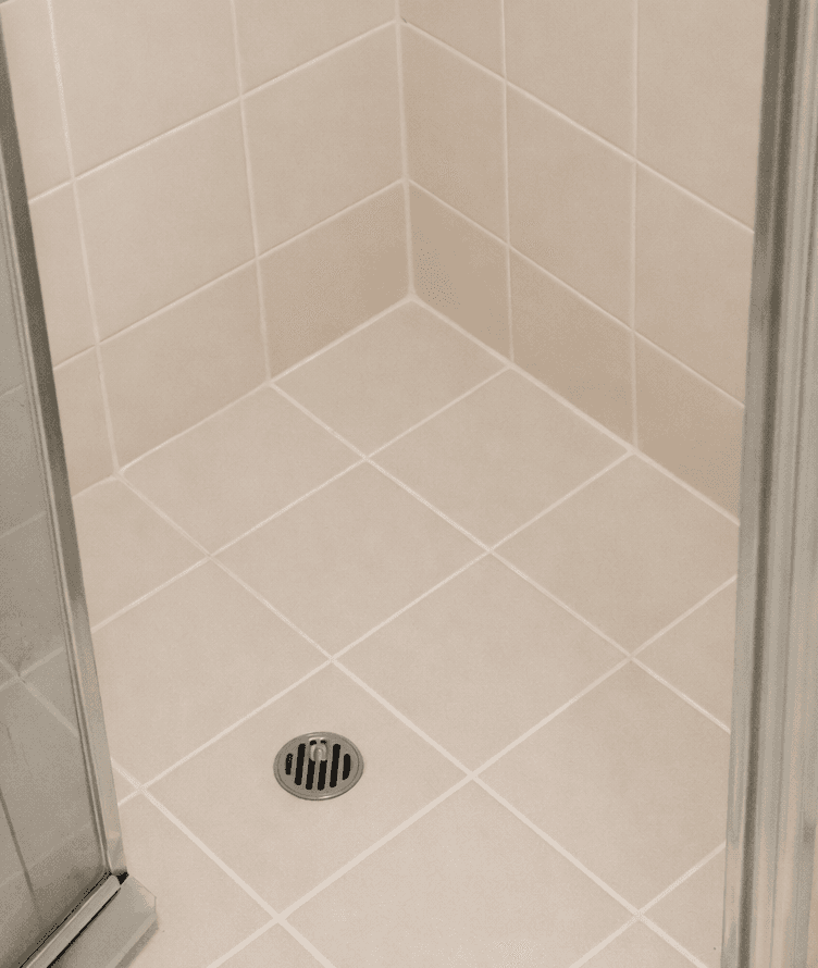 Grout cleaning and re-sealing work